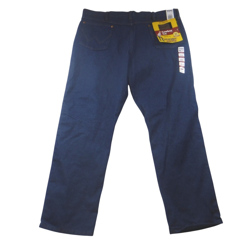 Wrangler Cowboy Cut Relaxed Fit Jeans Mens 40x32 Dark Wash Indigo 103MWZPW NEW